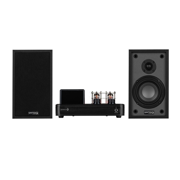 Main product image for Dayton Audio Desktop Bundle: Classic B40 Bookshelf Speakers, HTA20 Bluetooth Amplifier, Black300-3640